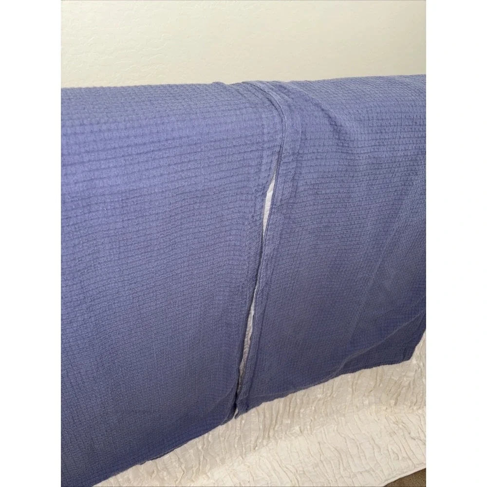 Docofil 2 KING  Pillow Textured Shams DEEP BLUE 100% Cotton Portugal‎ KING SIZE